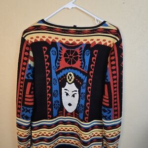 VIP Asian Design Knit Zip Up Cardigan with Tassel Large